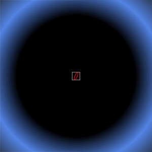 Figura 5 - Nuvem de Oort (a azul) e a órbita do Sedna.